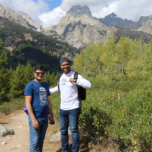 A moment with out Friend Taggart Lake Hike