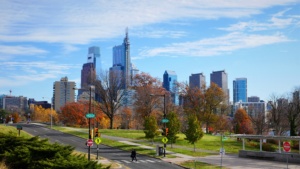 View of Philly downtown from Museum of Art View of Philly downtown from Museum of Art